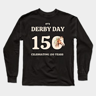 Celebrating 150 Years KY Derby Day Men Women Retro Long Sleeve T-Shirt